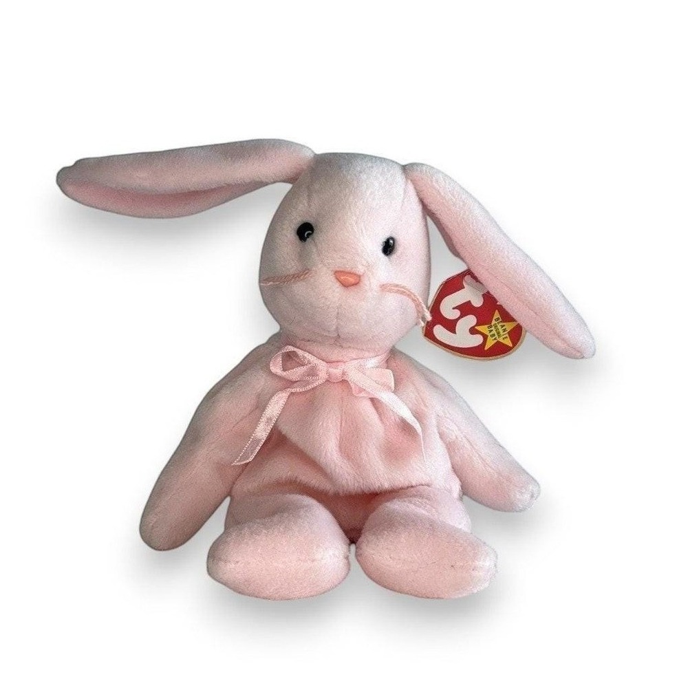 Hoppity the Pink Rabbit | Springtime Hopper | Mint Heart Tag TY Beanie Baby